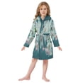 thumbnail image 2 of BZSMCE Bathrobes Belt Hooded Raindrop Blossom Beauty Creative Pattern, 2 of 8