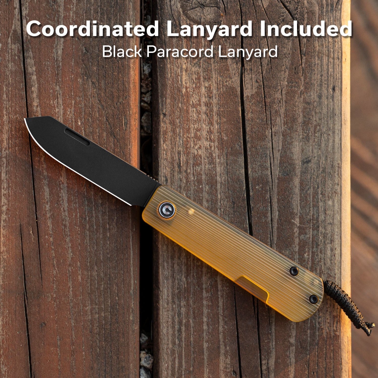 CIVIVI Knives Slippy Sendy Amber Ultem & Nitro-V Stainless Steel Pocket Knife C24075A-1