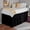 Black Solid, variant on College Dorm Dust Ruffled Bed Skirt-Extra Long Extended Dorm Room Bed Skirt |100% Egyptian Cotton, 600-Thread Count| 24-Inch Drop| Extra Long Dorm Room Bed Skirt - [Pink, Twin XL/24 Drop]