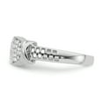 thumbnail image 3 of 925 Sterling Silver Rhodium-plated Cubic Zirconia Ring Size 6, 3 of 7