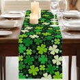 thumbnail image 3 of Table Runners 72 Inches Long Dress Scarves, St. Patrick's Day Farmhouse Kitchen Table Runner, Coffee Tablerunners, Lucky Shamrocks Spring Leaves Plants 16x72 Inch, 3 of 9