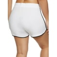 thumbnail image 2 of Womens Plus Size Soft Knit Contrast Trim Dolphin Shorts, 2 of 2