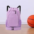 thumbnail image 1 of DYNWAVECA Badminton Racket Bag Decor Basketball Bag for Camping Gym Outdoor Activities Purple, 1 of 10