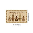 thumbnail image 3 of QuanTara Easter Bunny Print Doormat 23.6x15.7 Inch - Indoor Outdoor Welcome Mat, Non-Slip Holiday Decorative Rug for Doorstep, Porch, Entryway, 3 of 7