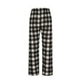 thumbnail image 3 of Women's Plaid Wide Leg Pants Casual Elastic High Waist Casual Trendy Long Pants Loose Fit Lounge Pants Trousers,Free Size, 3 of 4