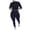 Navy, variant on Women Turtleneck Long Sleeve Women Solid Color Turtleneck Slim Yoga Fitness Long Sleeve Trousers Shapeware Turtleneck Women Bodysuit Long Sleeve Bodysuit
