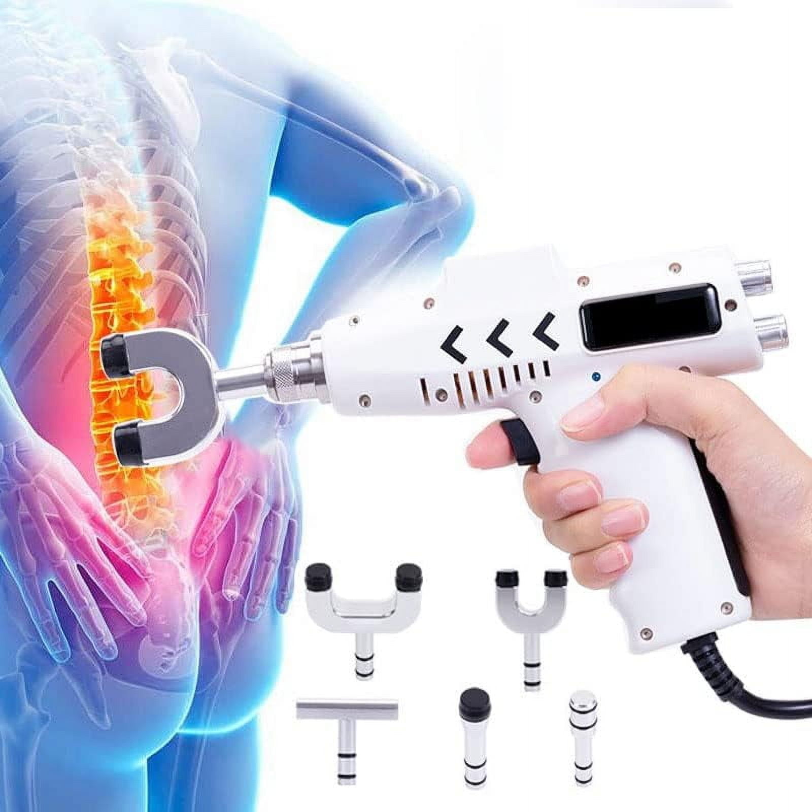 750N Electric Spine Chiropractor Electric Impulse Gun Actuator Massager Chiropractic Adjusting Tool Instrument Professional Massage Equipment for Men Women Adjust Vertebration and Thoracic Scoliosis