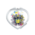 thumbnail image 1 of Graffiti Street Barrel Guitar Hands Pattern Mirror Travel Magnification Portable Handheld Pocket Makeup, 1 of 3