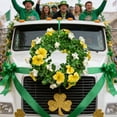 thumbnail image 6 of St Patricks Day Artificial Greenery Wreath - Spring Front Door Wreath, Sturdy Faux Greenery Frame, Durable Design, Festive Irish Holiday Decor for Indoor Outdoor Wall Porch Accent, 14in, E, 6 of 6