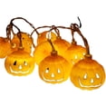 thumbnail image 2 of Luces De Calabaza Led Cadena De Luces Naranja Calabaza Linternas Cadena De Luces Para La Decoración De La Fiesta De Halloween Sweethay HA037020-00, 2 of 6