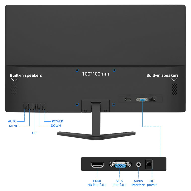  Monitor de pantalla táctil, monitor LCD de 19 pulgadas, monitor  de pantalla táctil POS, 1440 x 900 de alta resolución, pantalla táctil  incorporada, VGA USB, monitor de pantalla táctil para PC