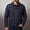 Blue, variant on Xdegoge Mens Quilted Jacket with Corduroy Collar Lightweight Zip Up Coat Long Sleeve Fall Winter Casual Warm Outerwear with Pocket
