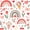 White Red Green, variant on Manfei Hopscotch Number Twin Quilt Set, Rainbow Cloud Twin Coverlet Set, Pink, 2 Pieces, 1 Bedspread and 1 Pillowcase