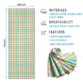thumbnail image 2 of Colorful Grid Checkered Pattern Hot Yoga Mat Towel Non Slip for Hot Yoga - Quick-Drying Yoga Mat Cover with 4 Corner Pockets with Travel Bag - Hot Yoga Towel Non Slip 74"x26", 2 of 6