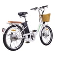 thumbnail image 2 of Electric Bike for Female, 26" Ebike with Cargo Basket, 500W Motor, 48V 10Ah Battery, Urban Commuter Bicycle with Rear Passenger Seat, White, 2 of 9