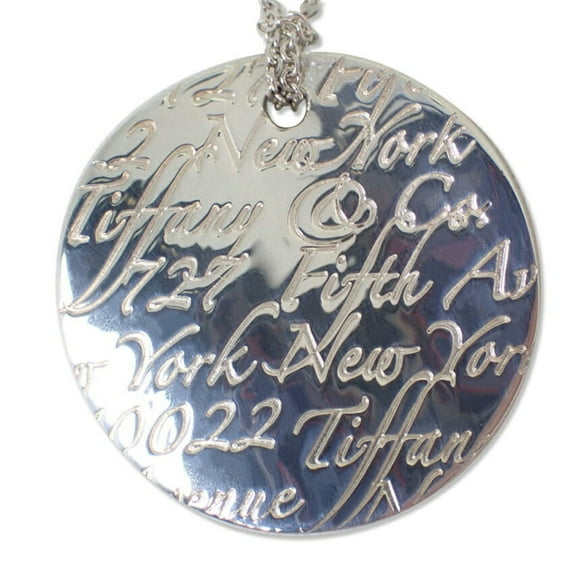 Pre-Owned TIFFANY 925 Notes Round Pendant Necklace