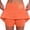 Orange, variant on FASHOFT Tennis Skirt For Women Mid Waist Fake Two Piece Skort With Functional Pockets Casual For Sports And Daily Wear Womens Athletic Skirts Black