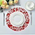 thumbnail image 5 of SKYSONIC Valentine's Day Love Heart Round Placemats for Dining Table Non-Slip Heat-Resistant Polyester Table Mats Set of 1 Washable Table Mats for Kitchen Dining Table Decoration, 5 of 7