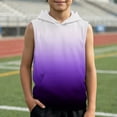 thumbnail image 2 of RMGVDSD Boys Tank Tops Gradient Color Hooded T-Shirts For Kids Sleeveless Pullover Hoodies Lightweight Pocket Athletic Tops 2-3 Years, 2 of 4