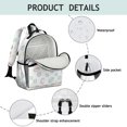 thumbnail image 4 of Football and Rugby White Pattern Cute School Backpack Bag for School with Padded Back and Adjustable Shoulder Straps 15.25"x11.5"x5.25", 4 of 5