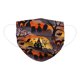 thumbnail image 4 of Paquete de 100 máscaras faciales desechables de Halloween para adultos con estampado de calabaza, máscaras de Halloween transpirables de 3 capas para mujeres y hombres (D) Rojo Verde, 4 of 5