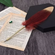Feather Ballpoint Pen Signing Writing Pen Neutral Gel Pen Roller Ball Pen Writing Stationery Wedding Signing Pen Office Supplies Party Favors 08