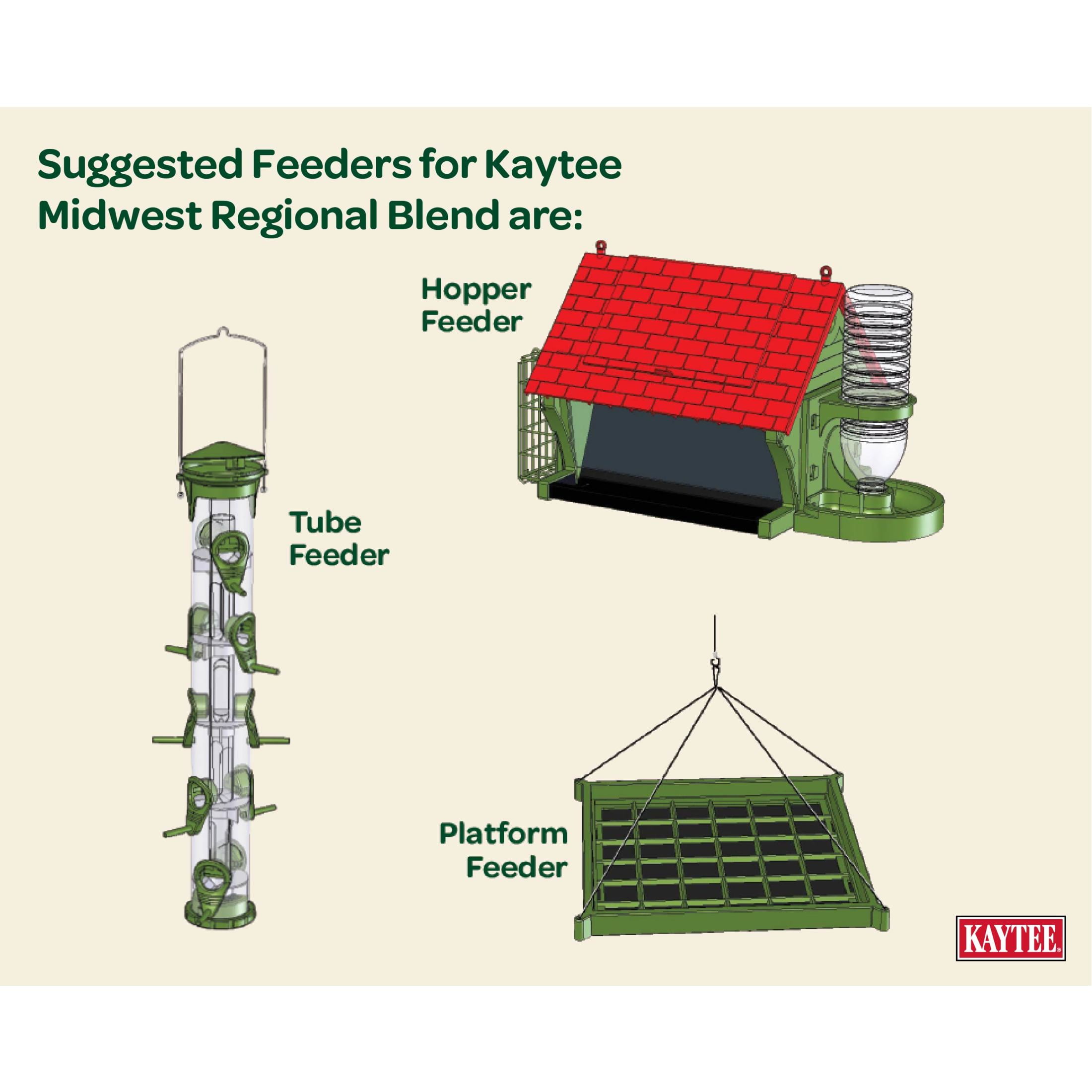 (4 pack) Kaytee Midwest Regional Blend, Dry Wild Bird Feed and Seed, 10 lbs. 1 Pack