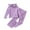 Purple, variant on Ccpelsie Toddler Girl Clothes Ruffle Sleeve Top   Butterfly Pants 2PC Kids Fall Winter Outfit Set(Grey,5-6 Years)