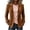 Brown, variant on Miqool Women's Blazers Business Button Lapel Long Sleeve Slim Fit Suit Casual Work Office Jacket with Pockets