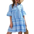 thumbnail image 4 of Vestido Con Cuello En V, Vestido Estampado Elegante Casual Para Club Para Negocios Para Dama Ccdes Otros, 4 of 6