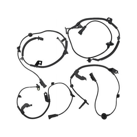 ABS Speed Sensor Kit - 4 Piece - Compatible with 2007 - 2016 Jeep Compass 2008 2009 2010 2011 2012 2013 2014 2015