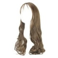 thumbnail image 2 of Pelucas con flequillo para mujer, peluca ondulada suelta multicolor opcional, peluca sintética larga, rizada, de cabello natural completo, peluca ondulada., 2 of 2