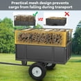 thumbnail image 6 of 17 Cu.Ft Heavy Duty 750 lbs Steel Utility Dump Cart,Removable Mesh Sides, Pneumatic Tires, Quick-Dump Tow Behind Utility Garden Cart for Lawn Mower or Tractor, 6 of 8