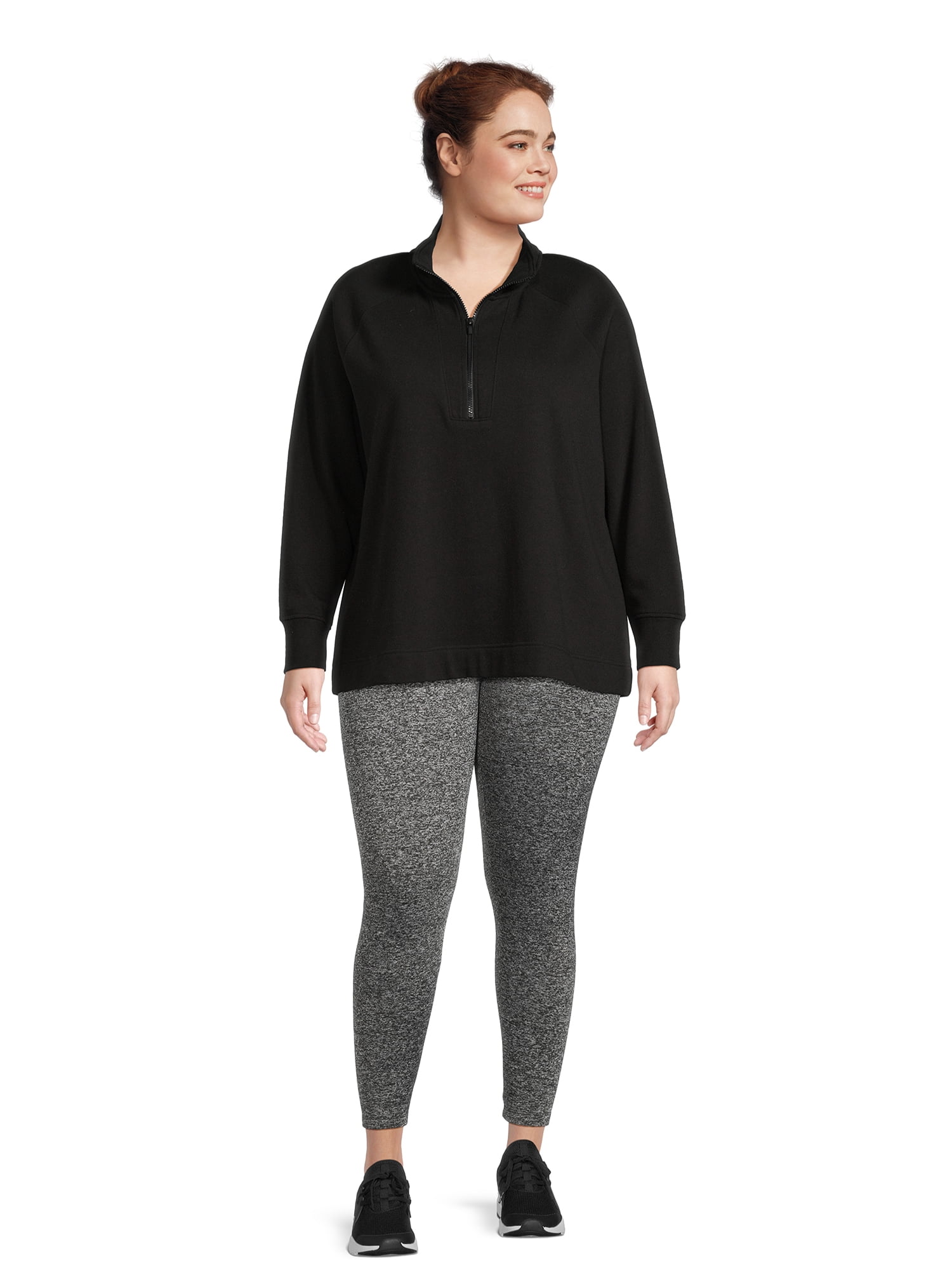 Feathers Women's and Women's Plus Active Fleece Leggings, 7-Pack, Sizes S-4X