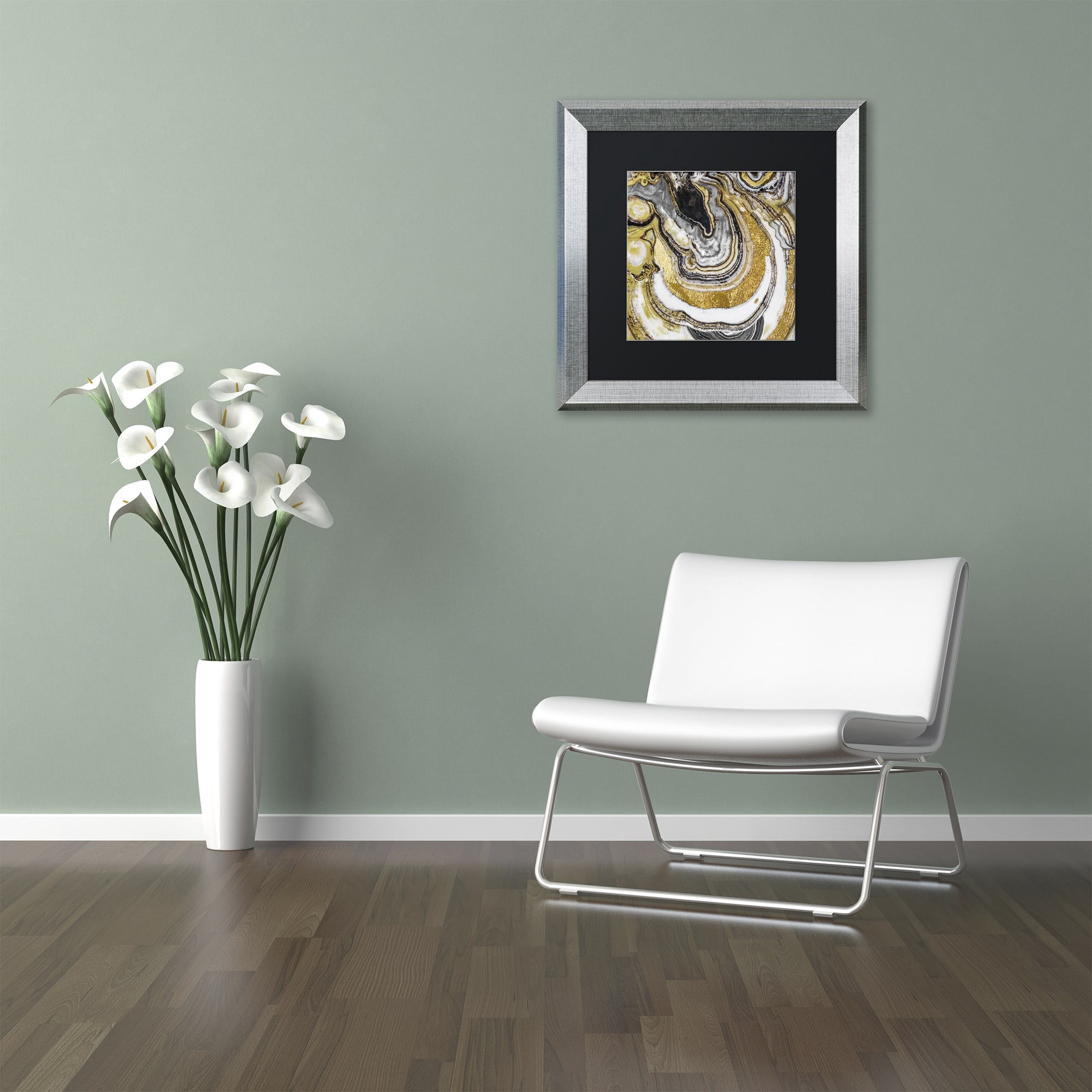 Trademark Fine Art "Stone Prose" Canvas Art by Color Bakery, Black Matte, Silver Frame
