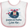 thumbnail image 3 of Inktastic Grammy and Poppop Grandson Bear Boys Baby Bib, 3 of 4