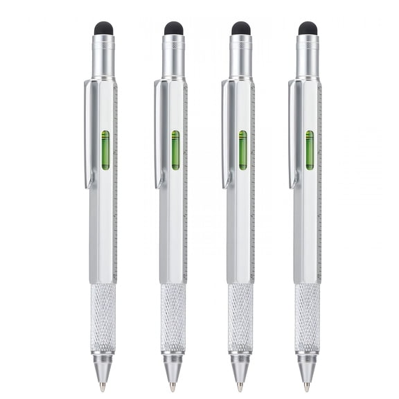 FACEGA 4-Pack 6-in-1 Multi Tool Pen, Ballpoint Stylus & Screwdriver Set, Cool Gadgets Gifts for Men, Stocking Stuffers