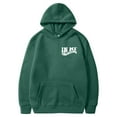 thumbnail image 5 of PMVFHDE Hoodies for Men Winter Solid Color Casual Loose Fit Letter Print Long Sleeve Pullover Hooded Sweatshirt for Daily Wear Dark Green,M, 5 of 6