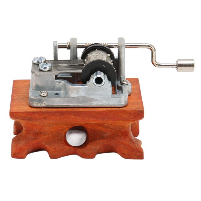 Caja de música con manivela, Mini caja de música de madera Vintage exquisita, adorno decorativo de regalo