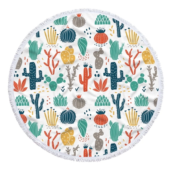 Matoen Round Beach Towel for Women, Microfiber Soft Circular Beach Towel, Circle Beach Blanket Gifts Home Decor, 60”Quick Dry Sand Free