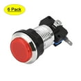thumbnail image 1 of Juego Botón de Presión 33mm Redondo Interruptor de Botón Iluminado LED 12V con Microinterruptor para Juegos de Video de Arcade Rojo, 6 piezas, 1 of 5