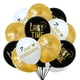 thumbnail image 1 of Kit de globos de jubilación, 15 unidades, 30 cm, negro, dorado y látex blanco, 1 of 1