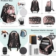 thumbnail image 4 of Pzuqiu Cherry Blossom Axolotl School Backpack Set of 4 Girls Backpack with Lunch Box Pencil Case Water Bottle Holder Backpacks for School Girls with Adjustable Shoulder Strap, 4 of 7