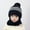 001_Black, variant on Women's Bomber Hats Girls Winter Slouchy Knit Warm Hats Wool Cap Scarf Integrated Pullover Cap Cute Parent Child Knitted Hat, Women's Accessories Bomber Hats