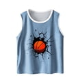 thumbnail image 2 of Miqool Toddler Boys Girls Basketball Tank Tops Kids Sleeveless Athletic T-Shirts for Dance Performance for 3-15 Years, 2 of 6