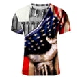 thumbnail image 5 of Camisetas Casuales Impresas de Manga Corta en el Patrón de Rayas, Camisetas Ligeras de Algodón a Rayas para Hombres, 5 of 5