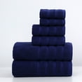 thumbnail image 1 of Nvzi 2 toallas de baño de algodón puro, multiusos, para uso en baños, fitness, para diversas situaciones sin esfuerzo. 13,78 x 13,78 pulgadas (azul oscuro), 1 of 5