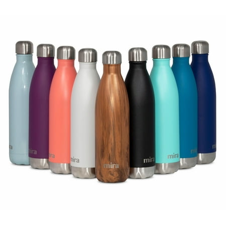 MIRA Vacuum Insulated Travel Water Bottle | Leak-proof Double Walled Stainless Steel Cola Shape Sports Water Bottle | No Sweating, Keeps Your Drink Hot & Cold | 25 Oz (750 ml) (Best Vacuum Pump For Stabilizing Wood)