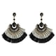 thumbnail image 1 of 2 piezas de pendientes colgantes con borlas, elegantes pendientes de diamantes de imitación para mujeres y niñas Negro, 1 of 9