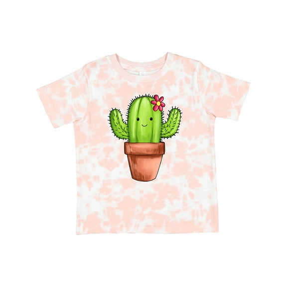 Inktastic Cute Cactus with Flower Hairpiece Boys or Girls Toddler T-Shirt
